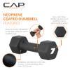CAP Barbell 7 LB Neoprene Dumbbell Hand Weights - Pair | Black view 3