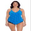 Trimshaper Womens Five Tiered Adjustable Rachel Swim Tankini Top with Molded Cups and Bra Support, Peacock, 12 view 1