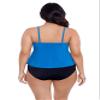 Trimshaper Womens Five Tiered Adjustable Rachel Swim Tankini Top with Molded Cups and Bra Support, Peacock, 12 view 2