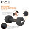 CAP Barbell 15 LB Neoprene Dumbbell Hand Weights - Pair | Black view 3