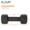 CAP Barbell 15 LB Neoprene Dumbbell Hand Weights - Pair | Black view 4