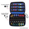 USA Gear XL Semi Hard Shell Dart Case - Storage Protective for 15 Piece Dart Set, Tips, Flights and Shafts, and More Accessories - Locking Foam Design for Soft and Steel Tips (Blue) - Case Only view 2