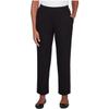 Alfred Dunner Womens Classic Fit Comfort Waist Straight Leg Pants Black L view 1