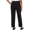 Alfred Dunner Womens Classic Fit Comfort Waist Straight Leg Pants Black L view 2