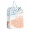 Coastal Orange Shoe Bags - X-Large Travel Golf Shoes Pouch Bags Storage Organizer Accessories with Zipper & Handle for Men,Women,Traveling,Gym,Sport,Red Blue Nautical Turtle Jellyfish Conch Anchor view 1