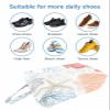 Coastal Orange Shoe Bags - X-Large Travel Golf Shoes Pouch Bags Storage Organizer Accessories with Zipper & Handle for Men,Women,Traveling,Gym,Sport,Red Blue Nautical Turtle Jellyfish Conch Anchor view 3