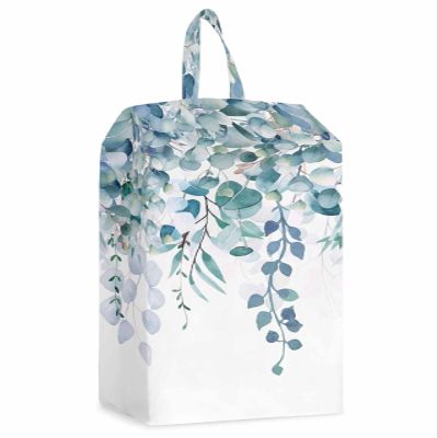 Blue Eucalyptus Shoe Bags - X-Large Travel Golf Shoes Pouch Bags Storage Organizer Accessories with Zipper & Handle for Men, Women, Kids, Traveling, Gym, Sport, Rustic Botanical Aesthetic Herb Leaves