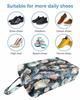 Summer Ocean Shoe Bags - X-Large Travel Golf Shoes Pouch Bags Storage Organizer Accessories with Zipper & Handle for Men, Women, Kids, Traveling, Gym, Sport, Nautical Coastal Conch Shells Retro Navy view 3