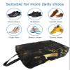 21th Birthday Shoe Bags - X-Large Travel Golf Shoes Pouch Bags Storage Organizer Accessories with Zipper & Handle for Men, Women, Kids, Traveling, Gym, Sport, Star Cake Fireworks Golden Black view 3