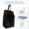 21th Birthday Shoe Bags - X-Large Travel Golf Shoes Pouch Bags Storage Organizer Accessories with Zipper & Handle for Men, Women, Kids, Traveling, Gym, Sport, Star Cake Fireworks Golden Black view 4