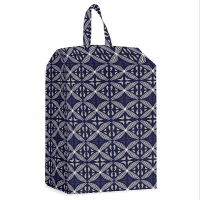 Abstract Blue Shoe Bags - X-Large Travel Golf Shoes Pouch Bags Storage Organizer Accessories with Zipper & Handle for Men, Women, Kids, Traveling, Gym, Sport, Vintage Traditional Oriental Boho Tribal