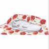 Floral Red Shoe Bags - Large Travel Golf Shoes Pouch Bags Storage Organizer Accessories with Zipper & Handle for Men, Women, Kids, Traveling, Gym, Sport, astoral Country French Botanical Flower Plant view 2