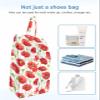 Floral Red Shoe Bags - Large Travel Golf Shoes Pouch Bags Storage Organizer Accessories with Zipper & Handle for Men, Women, Kids, Traveling, Gym, Sport, astoral Country French Botanical Flower Plant view 4