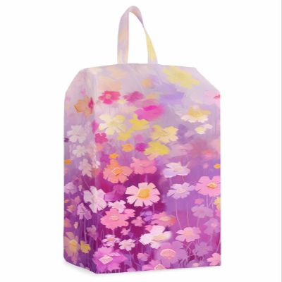 Spring Summer Flower Shoe Bags - X-Large Travel Golf Shoes Pouch Bags Storage Organizer Accessories with Zipper & Handle for Men, Women, Kids, Traveling, Gym, Sport, Contemporary Painting Plant Herb