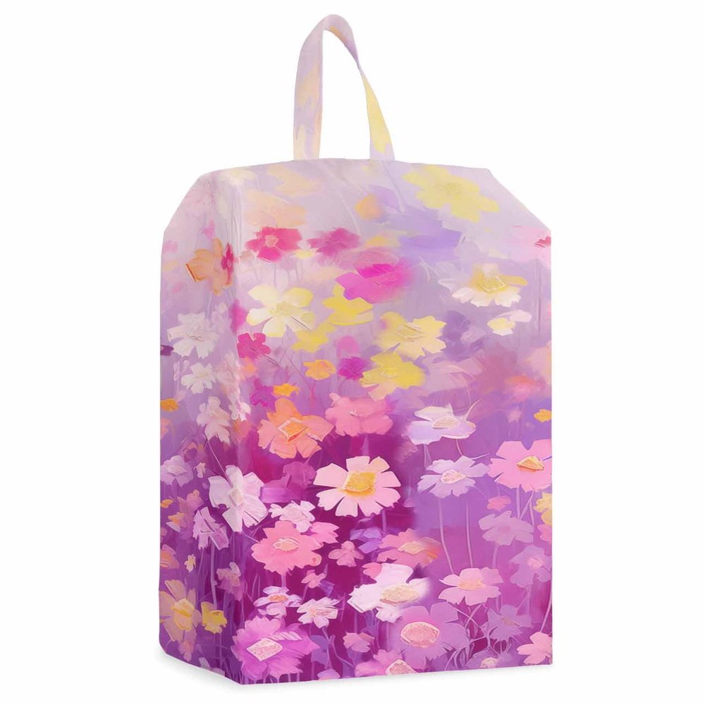 Spring Summer Flower Shoe Bags - X-Large Travel Golf Shoes Pouch Bags Storage Organizer Accessories with Zipper & Handle for Men, Women, Kids, Traveling, Gym, Sport, Contemporary Painting Plant Herb
