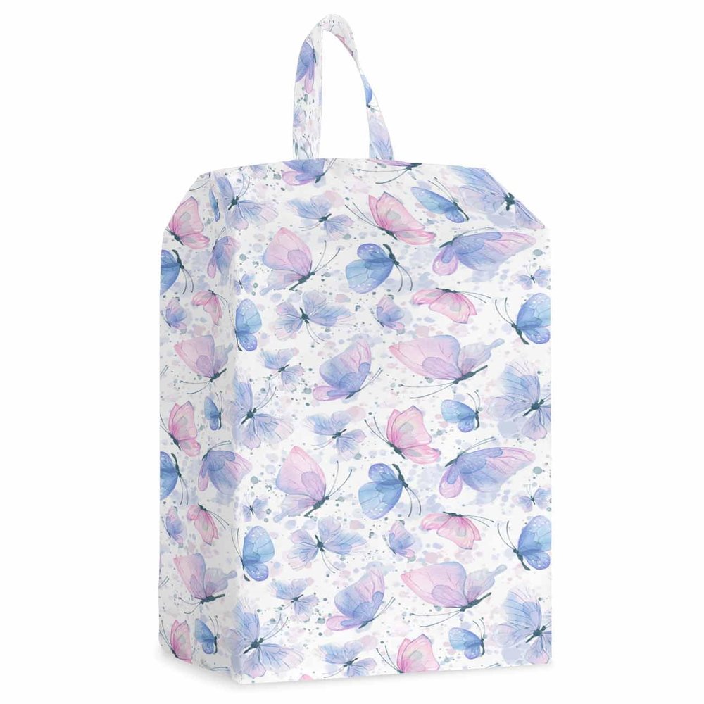Gradient Blue Pink Shoe Bags - Large Travel Golf Shoes Pouch Bags Storage Organizer Accessories with Zipper & Handle for Men, Women, Kids, Traveling, Gym, Sport, Fantasy Aesthetics Rainbow Pastel Art
