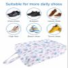 Gradient Blue Pink Shoe Bags - Large Travel Golf Shoes Pouch Bags Storage Organizer Accessories with Zipper & Handle for Men, Women, Kids, Traveling, Gym, Sport, Fantasy Aesthetics Rainbow Pastel Art view 3