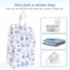 Gradient Blue Pink Shoe Bags - Large Travel Golf Shoes Pouch Bags Storage Organizer Accessories with Zipper & Handle for Men, Women, Kids, Traveling, Gym, Sport, Fantasy Aesthetics Rainbow Pastel Art view 4