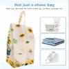 Blue Truck Shoe Bags - X-Large Travel Golf Shoes Pouch Bags Storage Organizer Accessories with Zipper & Handle for Men, Women, Kids, Traveling, Gym, Sport, Sunflower Floral Farmhouse Rustic Leaves view 4