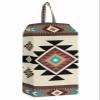 Southwestern Shoe Bags - Large Travel Golf Shoes Pouch Bags Storage Organizer Accessories with Zipper & Handle for Men,Women,Kids,Traveling,Gym,Sport,Rustic Traditional Tribal Geometriy Brown Red Boho view 1