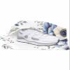 Eucalyptus Floral Shoe Bags - Large Travel Golf Shoes Pouch Bags Storage Organizer Accessories with Zipper & Handle for Men, Women, Kids, Traveling, Gym, Sport, Country Tulips Botanical Simple White view 2