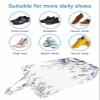 Eucalyptus Floral Shoe Bags - Large Travel Golf Shoes Pouch Bags Storage Organizer Accessories with Zipper & Handle for Men, Women, Kids, Traveling, Gym, Sport, Country Tulips Botanical Simple White view 3