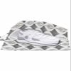 Classic Geometric Grey Shoe Bags - Large Travel Golf Shoes Pouch Bags Storage Organizer Accessories with Zipper & Handle for Men, Women, Kids, Traveling, Gym, Sport, Traditional Historical Art view 2