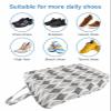 Classic Geometric Grey Shoe Bags - Large Travel Golf Shoes Pouch Bags Storage Organizer Accessories with Zipper & Handle for Men, Women, Kids, Traveling, Gym, Sport, Traditional Historical Art view 3
