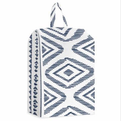 Blue Boho Shoe Bags - Large Travel Golf Shoes Pouch Bags Storage Organizer Accessories with Zipper & Handle for Men, Women, Kids, Traveling, Gym, Sport, Southwestern Stripe Native American Indian
