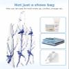 Forest Tree Bird Shoe Bags - X-Large Travel Golf Shoes Pouch Bags Storage Organizer Accessories with Zipper & Handle for Men, Women, Kids, Traveling, Gym, Sport, Navy Blue Branch Modern Simple White view 4