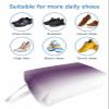 Dark Purple White Shoe Bags - X-Large Travel Golf Shoes Pouch Bags Storage Organizer Accessories with Zipper & Handle for Men, Women, Kids, Traveling, Gym, Sport, Abstract Ombre Geometric Minimalist view 3