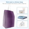 Dark Purple White Shoe Bags - X-Large Travel Golf Shoes Pouch Bags Storage Organizer Accessories with Zipper & Handle for Men, Women, Kids, Traveling, Gym, Sport, Abstract Ombre Geometric Minimalist view 4