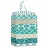 Boho Turquoise Floral Shoe Bags - Large Travel Golf Shoes Pouch Bags Storage Organizer Accessories with Zipper & Handle for Men,Women,Kids,Traveling,Gym,Sport,Modern Geometric Oriental Tribal Mandala view 1