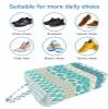 Boho Turquoise Floral Shoe Bags - Large Travel Golf Shoes Pouch Bags Storage Organizer Accessories with Zipper & Handle for Men,Women,Kids,Traveling,Gym,Sport,Modern Geometric Oriental Tribal Mandala view 3