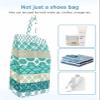 Boho Turquoise Floral Shoe Bags - Large Travel Golf Shoes Pouch Bags Storage Organizer Accessories with Zipper & Handle for Men,Women,Kids,Traveling,Gym,Sport,Modern Geometric Oriental Tribal Mandala view 4