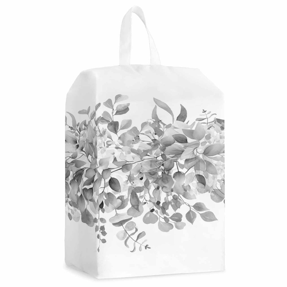 Gray Eucalyptus Shoe Bags - X-Large Travel Golf Shoes Pouch Bags Storage Organizer Accessories with Zipper & Handle for Men,Women,Kids,Traveling,Gym,Sport,Modern Pastoral Country French Botanical Leaf