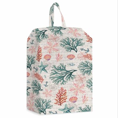Coastal Coral Starfish Shoe Bags - X-Large Travel Golf Shoes Pouch Bags Storage Organizer Accessories with Zipper & Handle for Men,Women,Kids,Traveling,Gym,Sport,Nautical Compass Anchor Tropical Reef