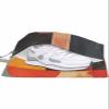 Abstract Orange Shoe Bags - Large Travel Golf Shoes Pouch Bags Storage Organizer Accessories with Zipper & Handle for Men, Women, Kids, Traveling, Gym, Sport, Shabby Chic Geometric Circle Red Black view 2