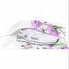 Elegant Purple Flower Shoe Bags - X-Large Travel Golf Shoes Pouch Bags Storage Organizer Accessories with Zipper & Handle for Men, Women, Kids, Traveling, Gym, Sport, Spring Garden Blossom Herbs White view 2