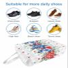 4th of July Shoe Bags - X-Large Travel Golf Shoes Pouch Bags Storage Organizer Accessories with Zipper & Handle for Men, Women, Kids, Traveling, Gym, Sport, American Flag Stars Eucalyptus Plaid view 3