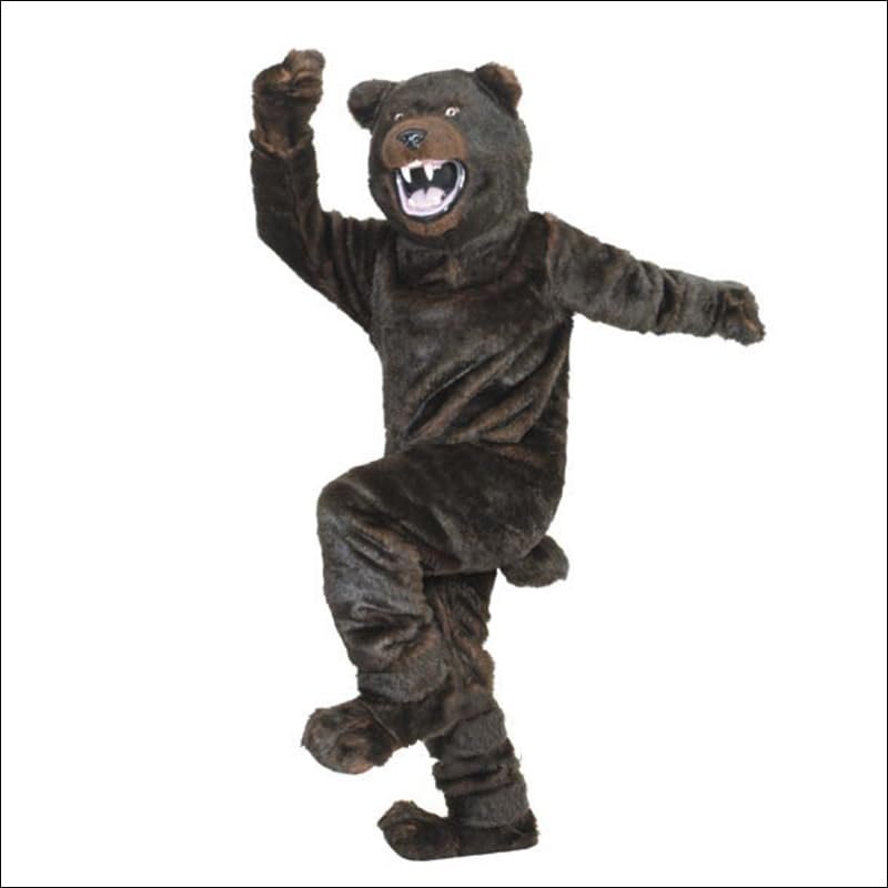 Fierce Brown Bear Mascot Costume Adult Size for Men & Women with Built-in Fan Inside the Head