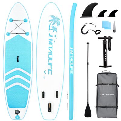Hmtaolife Inflatable Stand Up Paddle Board, Inflatable SUP with Paddle Board Accessories, Non-Slip Comfort Deck for Youth and Adults