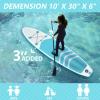 Hmtaolife Inflatable Stand Up Paddle Board, Inflatable SUP with Paddle Board Accessories, Non-Slip Comfort Deck for Youth and Adults view 3