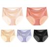 HEJIGOOD 5 Pack Women Seamless Underwear,Breathable Ice Silk Ladies Panties,No Show Briefs,Comfortable Undies for Women (Multicolor,XX-Large) view 1