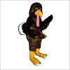Dark Brown Turkey Mascot Costume Adult Size for Men & Women with Built-in Fan Inside the Head view 1