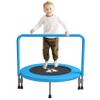 RAVS 36 inch Indoor Kids Trampoline for Toddler Updated Full Foam Covered Handle Foldable Small Rebounder Garden Outdoor Easy Quick Setup Inside Jumping Playset Blue view 1