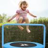 RAVS 36 inch Indoor Kids Trampoline for Toddler Updated Full Foam Covered Handle Foldable Small Rebounder Garden Outdoor Easy Quick Setup Inside Jumping Playset Blue view 2