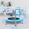 RAVS 36 inch Indoor Kids Trampoline for Toddler Updated Full Foam Covered Handle Foldable Small Rebounder Garden Outdoor Easy Quick Setup Inside Jumping Playset Blue view 3