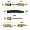 IDOLOVA 10 Pcs Inflator Pump Nozzle Kit Presta Schrader Valve Tube Bicycle Valve Adaptors for Road && Fixie Bike Tire Pump, gold view 2