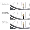 IDOLOVA 10 Pcs Inflator Pump Nozzle Kit Presta Schrader Valve Tube Bicycle Valve Adaptors for Road && Fixie Bike Tire Pump, gold view 3
